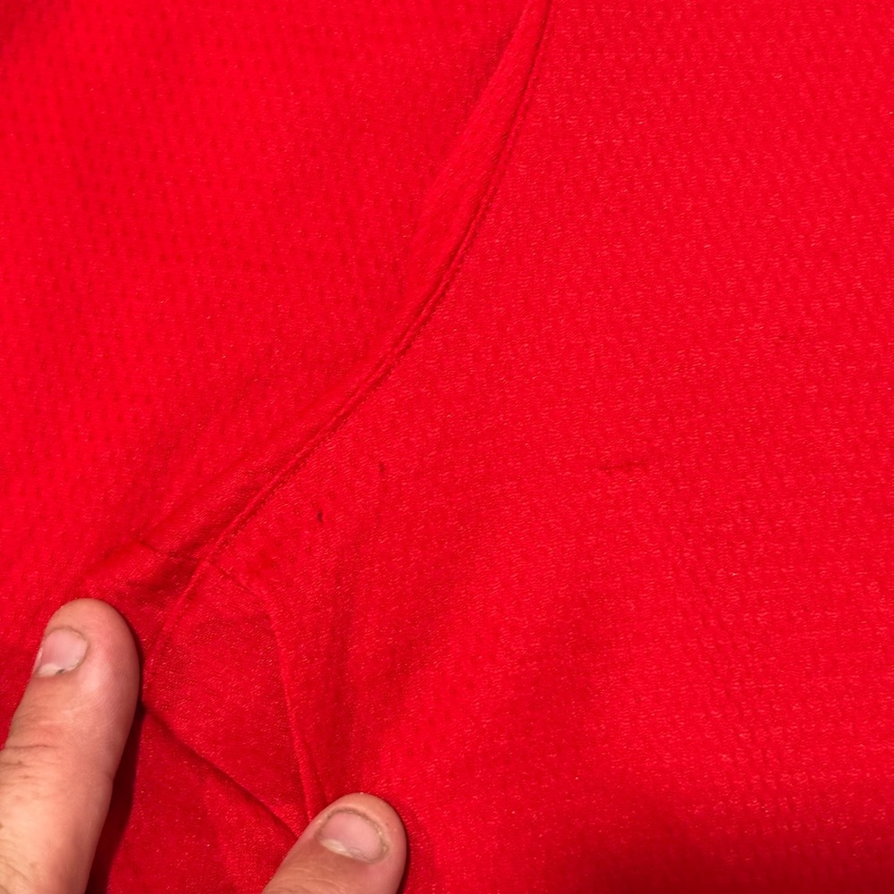 Adidas Mens Basketball Shorts Red Black White 3 Stripe Mesh Size Large RN 88387 - Picture 4 of 15